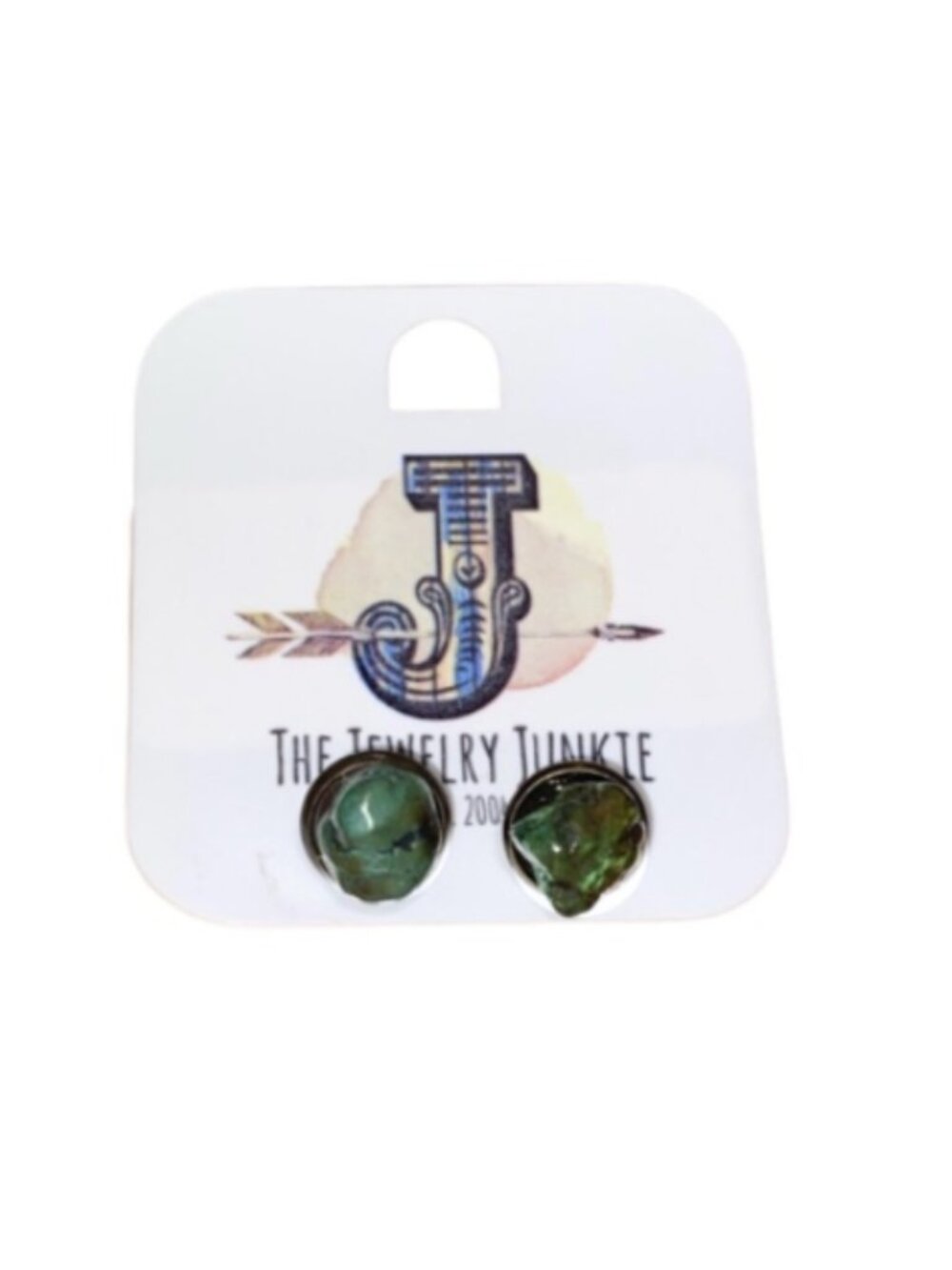 The Jewelry Junkie rustic turquoise/green stone earrings NWT boho southwest